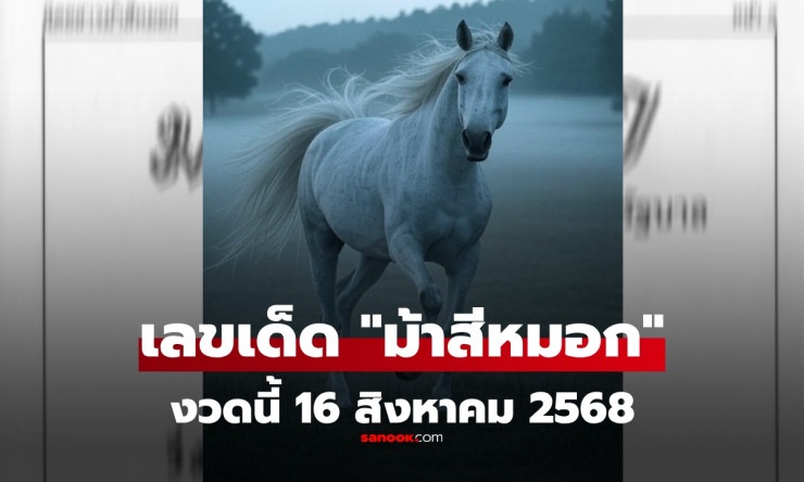 เลขเด็ด ม้าสีหมอก งวดนี้ 16 สิงหาคม 2568 แนวทางหวยแม่น ๆ ที่คอหวยไม่ควรพลาด
